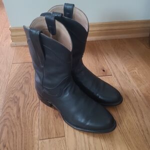 Tecovas Black and Tan Leather Boots